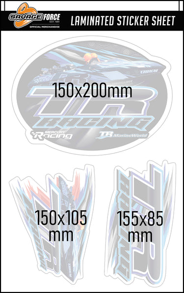 TR Racing Sticker Sheet